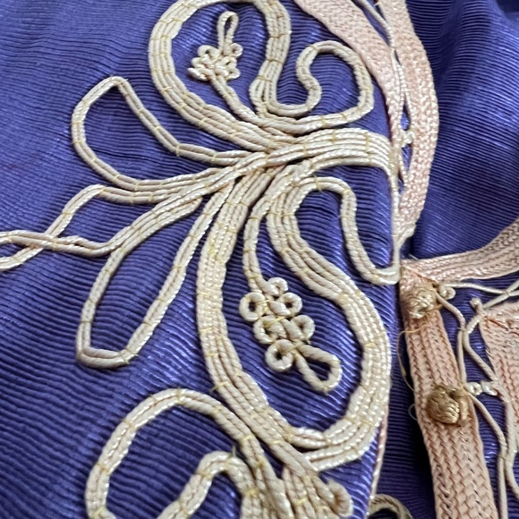 Women's Dress Caftan Tunic Robe Thobe Vintage Purple Cotton Vintage Traditional - Picture 11 of 11